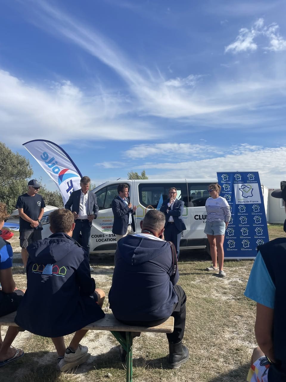 Inauguration du mini-bus de l'Ecole de Voile de Cayeux sur Mer APVP - CDV80