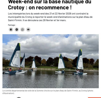Courrier Picard Week-end sur la base nautique du Crotoy