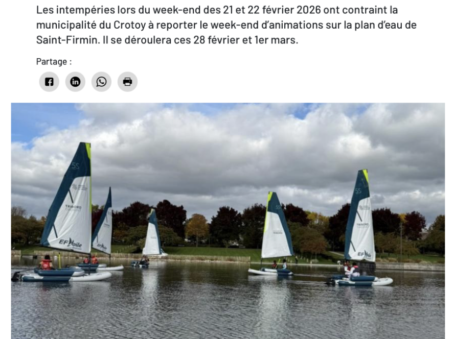 Courrier Picard Week-end sur la base nautique du Crotoy